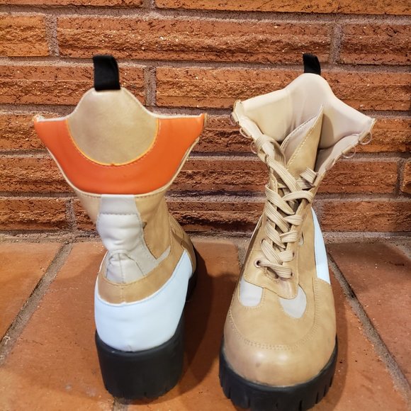 Chase and Chloe Women's Multicolored Synthetic Upper Combat Boot Size 8 - Picture 4 of 10